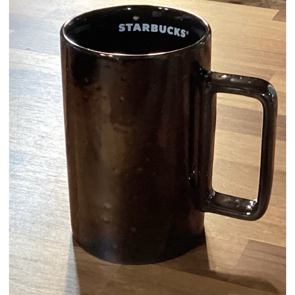 Starbucks Black Purple Iridescent Oil Slick Ceramic Coffee Mug Cup 12 oz
